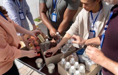 group-different-people-volunteering-foodbank-poor-people